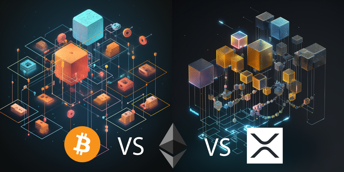Bitcoin Ethereum and XRP
