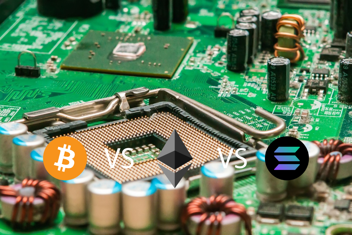 Bitcoin vs Ethereum vs Solana Technology