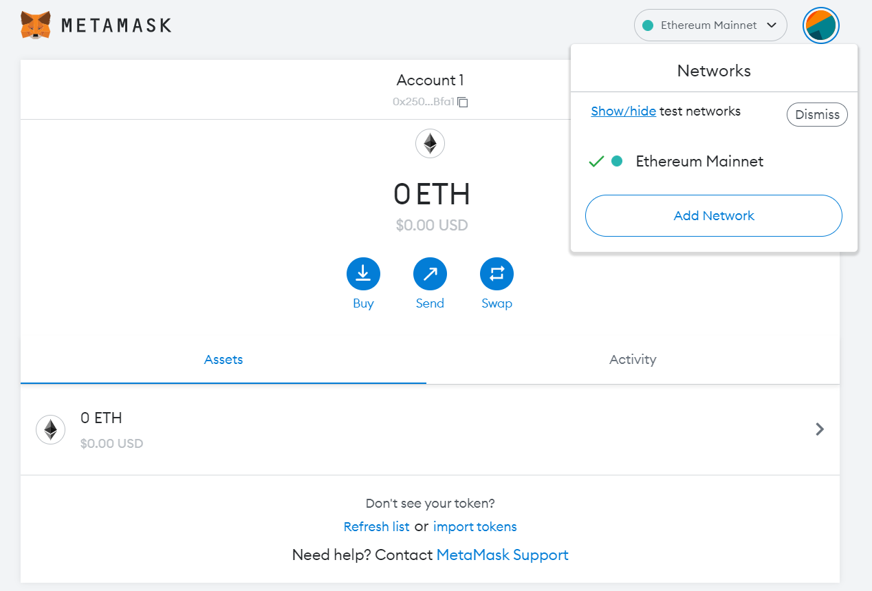 metamask conflux